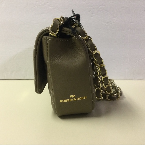 NWT Roberta Rossi Diamond Quilted Leather Crossbody - Picture 5 of 12
